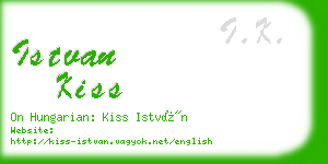 istvan kiss business card